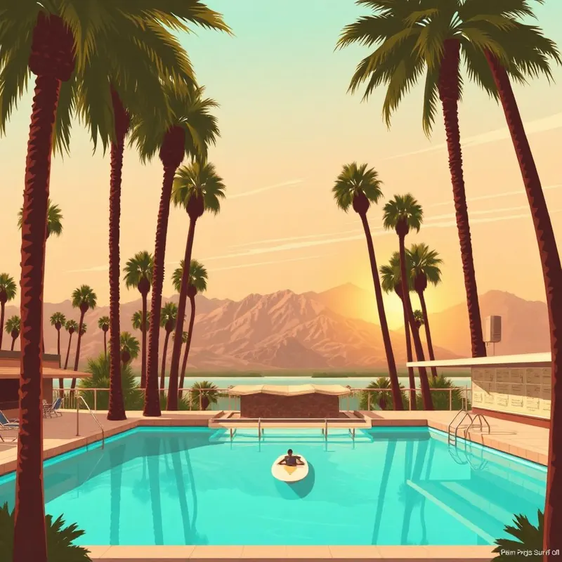 Overhead left peeling at Palm Springs Surf Club, a Surf Loch wave pool in the California desert