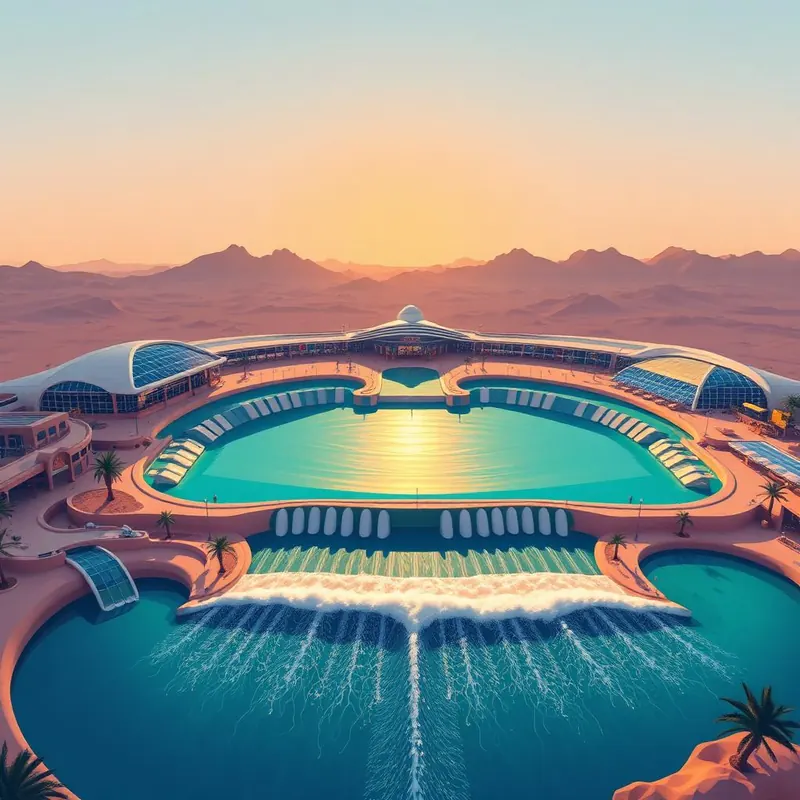 Surftopia at Aquarabia wave pool in Qiddiya City, Saudi Arabia