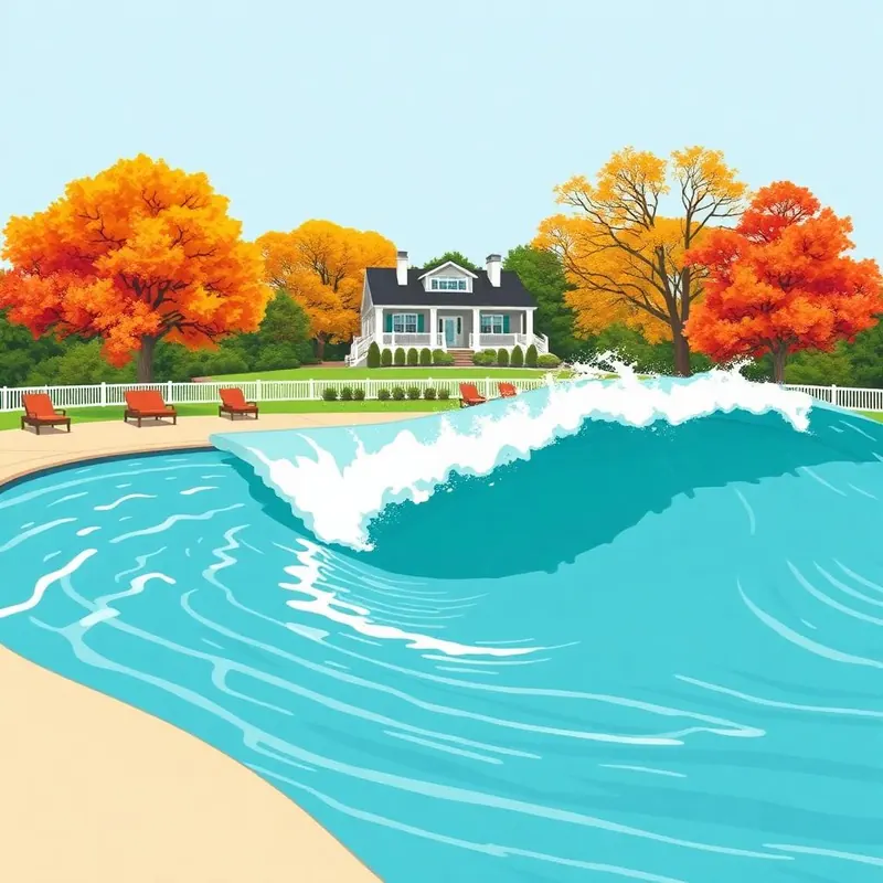 Crest Surf Clubs wave pool in Shirley, NY, USA