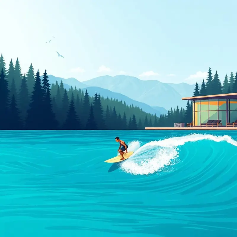East Point Reef Club wave pool in Bridal Falls, BC, Canada