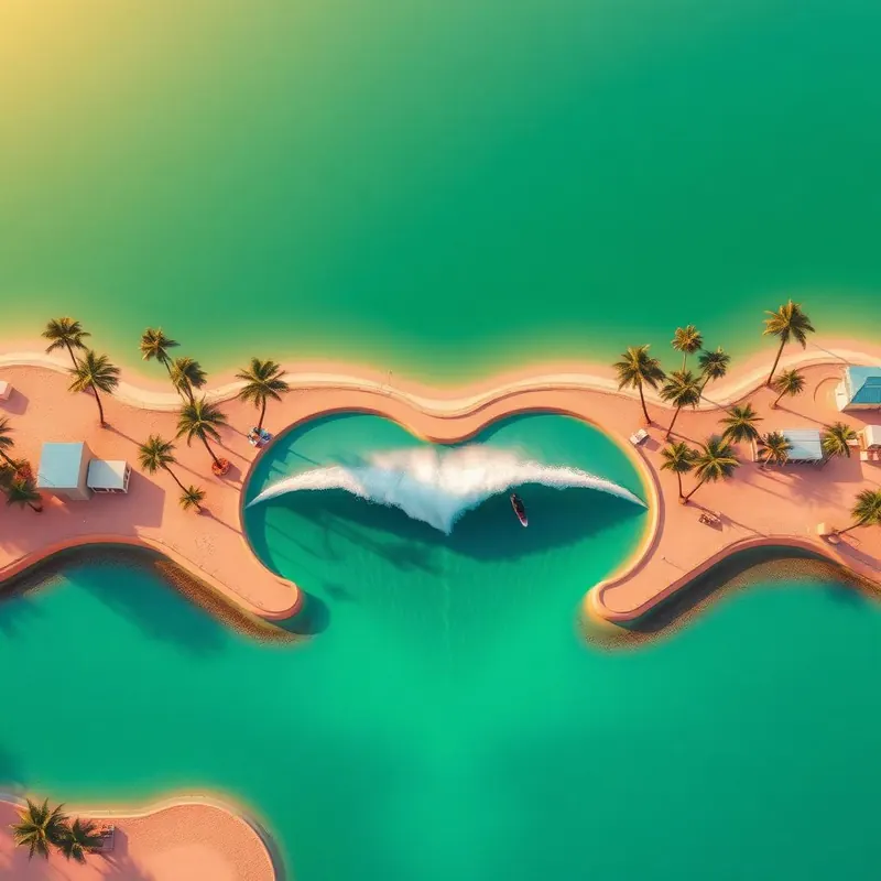 The Point Surf Park wave pool in Fellsmere, FL, USA